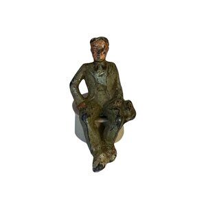 Vtg Manoil Lead Figure Seated Business Man in Suit and Tie 2.50" Tall 1950s GC